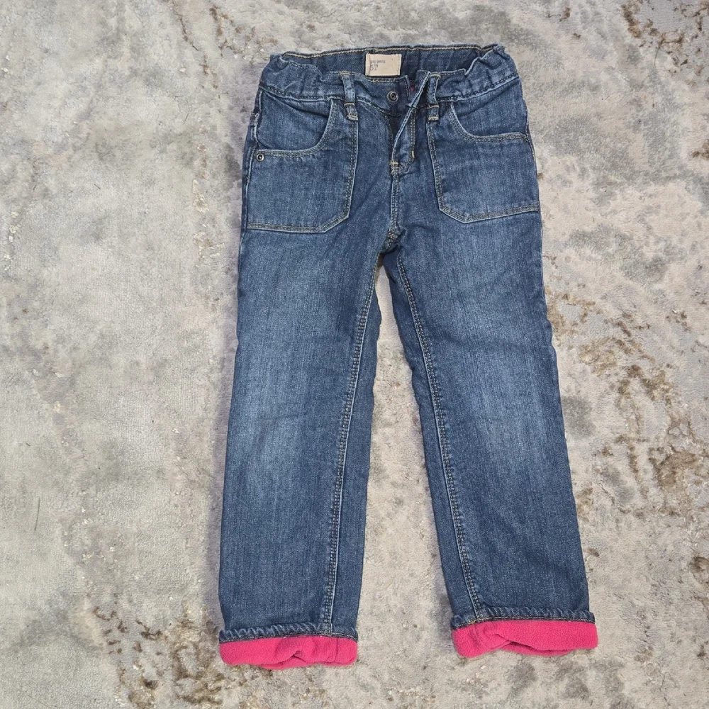 Denim Kids Jeans with Pink Cuffs Size 5
